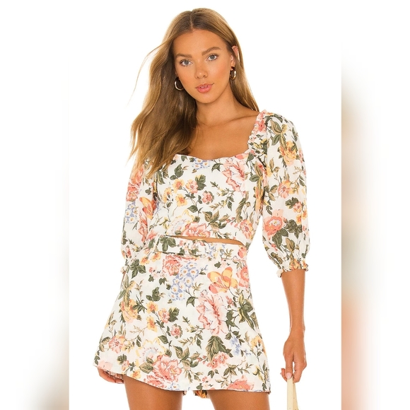 Faithfull the Brand Tops - FAITHFULL THE BRAND Pietra Top in Teatro Floral Print Sz L